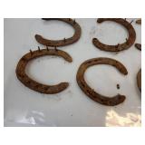 Lot of (14) Horseshoes - Many with Nails