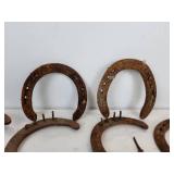 Lot of (14) Horseshoes - Many with Nails