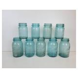 Lot of (9) Vintage Ball Jars - (4) Pints and (5) Quarts - NO SHIPPING