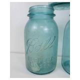 Lot of (9) Vintage Ball Jars - (4) Pints and (5) Quarts - NO SHIPPING
