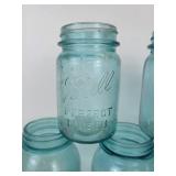 Lot of (9) Vintage Ball Jars - (4) Pints and (5) Quarts - NO SHIPPING