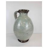 Large Green Distressed Pitcher Vase - NO SHIPPING