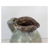 Large Green Distressed Pitcher Vase - NO SHIPPING