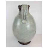 Large Green Distressed Pitcher Vase - NO SHIPPING