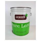 Vintage 5 lb. Armour Star Pure Lard Can - NO SHIPPING