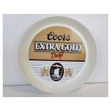 Lot of Vintage Coors Light Pieces - Plastic Tray and Pair of Ceramic Ash Trays