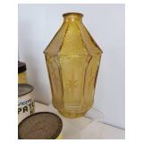 Lot of Gas & Oil Tins - Mobil, Super Service Lubricant, Tephguard, Tube Repair Kits, Zecol, and Glass Light Shade