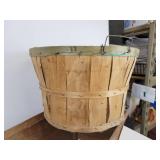 Vintage Round Apple Basket and Rectangular Schuler Chocolates Basket - NO SHIPPING