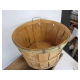 Vintage Round Apple Basket and Rectangular Schuler Chocolates Basket - NO SHIPPING