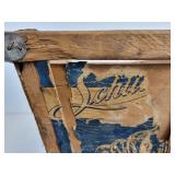 Vintage Round Apple Basket and Rectangular Schuler Chocolates Basket - NO SHIPPING