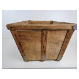 Vintage Round Apple Basket and Rectangular Schuler Chocolates Basket - NO SHIPPING