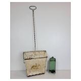 Vintage Metal Dust Pan and Matchstick Holder