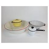 Lot of (4) Pieces of Enamelware