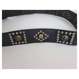 Small Cast Iron Doll Chair and 32" Leather Belt