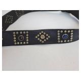 Small Cast Iron Doll Chair and 32" Leather Belt