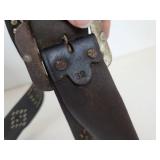 Small Cast Iron Doll Chair and 32" Leather Belt