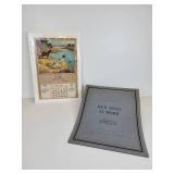 1948 Calendar with Hunting Dogs and Portfolio of (6) "Gun Dogs at Work" Prints by Edwin Megargee