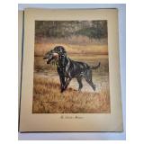 1948 Calendar with Hunting Dogs and Portfolio of (6) "Gun Dogs at Work" Prints by Edwin Megargee
