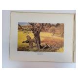 1948 "The Hunting and Fishing Calendar" and Portfolio of (11) Prints of Upland Game Birds of North America by Bob Kuhn (Remington Game Art Collection)