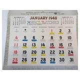 1948 "The Hunting and Fishing Calendar" and Portfolio of (11) Prints of Upland Game Birds of North America by Bob Kuhn (Remington Game Art Collection)