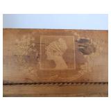 Pair of Vintage Pyrography Wood Boxes for Gloves, Scarves, Stockings, and More