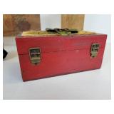 Pair of Vintage Pyrography Wood Boxes for Gloves, Scarves, Stockings, and More