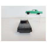 Vintage Tootsie Toys - Black Chrysler and Aqua Ford Thunderbird