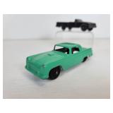 Vintage Tootsie Toys - Black Chrysler and Aqua Ford Thunderbird