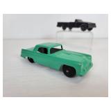 Vintage Tootsie Toys - Black Chrysler and Aqua Ford Thunderbird