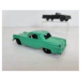 Vintage Tootsie Toys - Black Chrysler and Aqua Ford Thunderbird