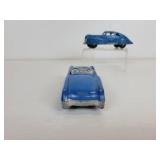 Vintage Tootsie Toys - Blue Chevy Corvette and Blue Chevy Fastback Coupe