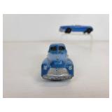 Vintage Tootsie Toys - Blue Chevy Corvette and Blue Chevy Fastback Coupe