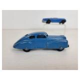 Vintage Tootsie Toys - Blue Chevy Corvette and Blue Chevy Fastback Coupe