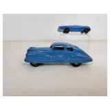 Vintage Tootsie Toys - Blue Chevy Corvette and Blue Chevy Fastback Coupe