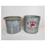 Vintage O-FISH-AL Floating Minnow Bucket