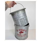 Vintage O-FISH-AL Floating Minnow Bucket