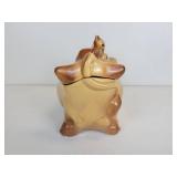 Vintage McCoy Brush W-10 Brown Cow with Cat Cookie Jar
