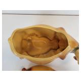 Vintage McCoy Brush W-10 Brown Cow with Cat Cookie Jar