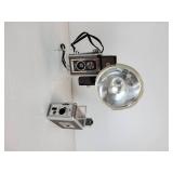 Vintage Kodak DuraflexIV Camera with Kodalite Flasholder and Kodak Brownie 8mm Movie Camera II