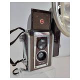 Vintage Kodak DuraflexIV Camera with Kodalite Flasholder and Kodak Brownie 8mm Movie Camera II