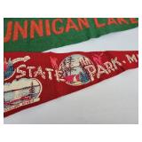 Lot of (3) Vintage Felt Pennants - Civilian Conservation Corps, Dunnigan Lake, and Itasca State Park