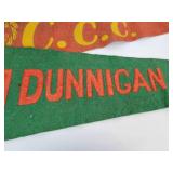Lot of (3) Vintage Felt Pennants - Civilian Conservation Corps, Dunnigan Lake, and Itasca State Park