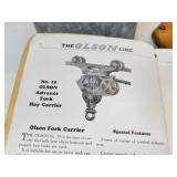 Tall Galvanized Bucket, Wooden Clogs, and "The Olson Line" 1930 Sales Magazine from Albert Lea, MN