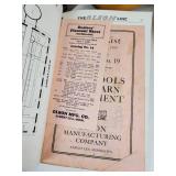 Tall Galvanized Bucket, Wooden Clogs, and "The Olson Line" 1930 Sales Magazine from Albert Lea, MN