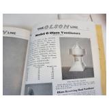 Tall Galvanized Bucket, Wooden Clogs, and "The Olson Line" 1930 Sales Magazine from Albert Lea, MN