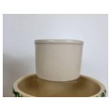 Pair of Robinson Ransbottom Crocks, Haeger Planter 3789-8, and Unmarked White Crock