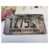 Minnesota Centennial 1849-1949 Aluminum License Plate and 1904 "Scientific American" Magazine, 1937 "Napolean" Comic, 1930 Dodge Eight Litho and More