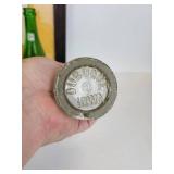 Vintage W. Roberts "Oxford Match" Watercolor & Pen Billiard Illustration with Antique SQUEEZE Soda Bottle, Vintage 7UP Bottle, and More! NO SHIPPING