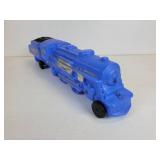 EMPIRE Vintage Blue Blow Mold Toy Train Engine on Wheels