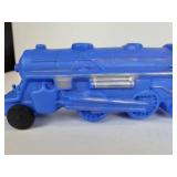 EMPIRE Vintage Blue Blow Mold Toy Train Engine on Wheels